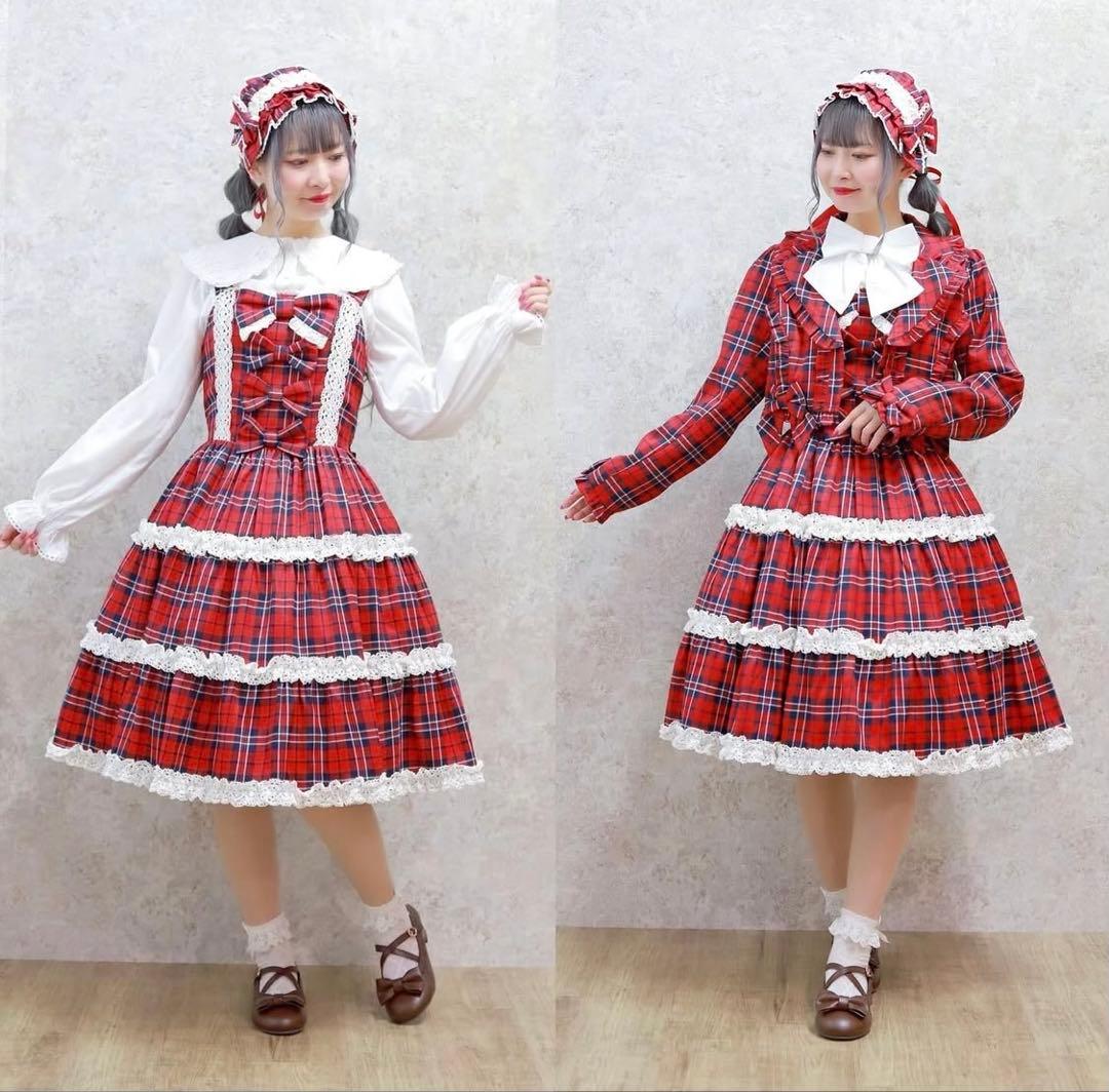 axes femme kawaiiタータンチェック ３点セット 懐古ロリィタ axes femme kawaii タータンチェック 3点セット ロリィタ 【公式通販】