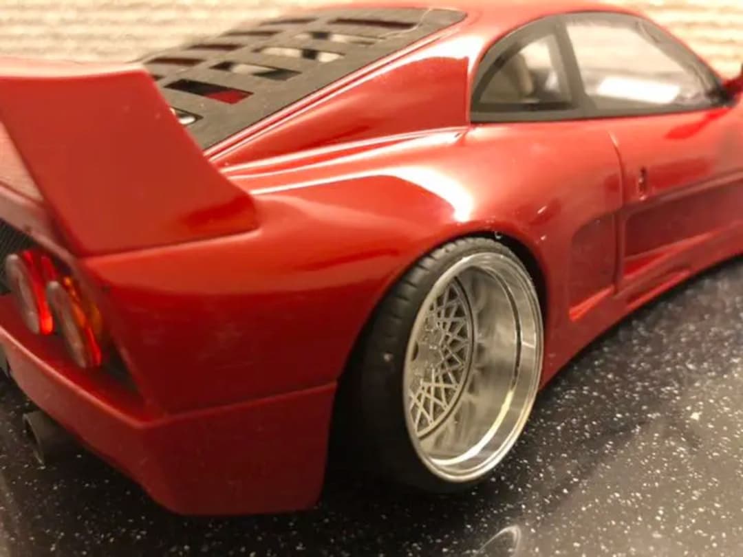 1/18 ケーニッヒ フェラーリF48 アルミ削り出し深リムホイールカスタム