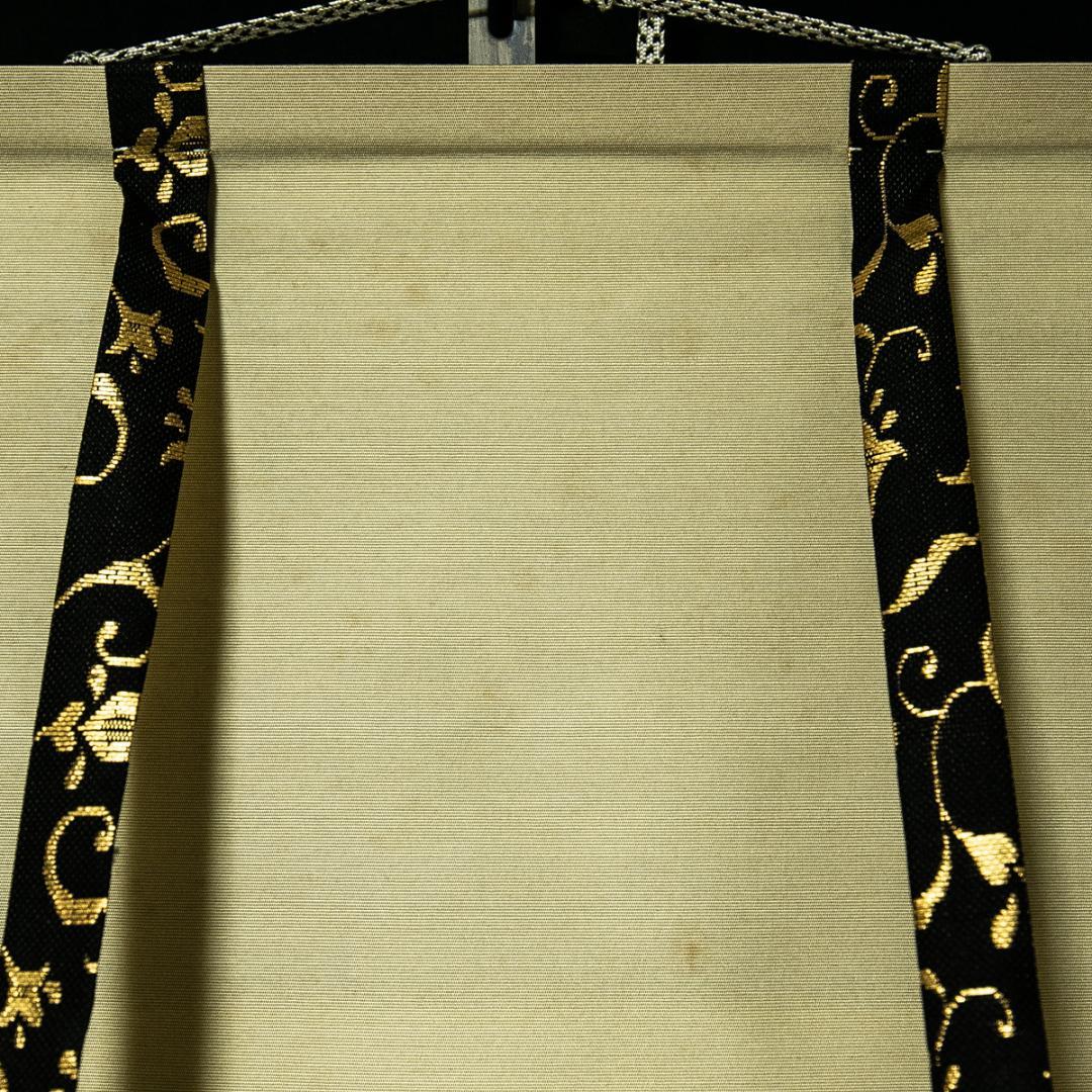 掛軸-1673　光悦寺　山下光雪　山辺赤人　和歌浦に　共箱　懐紙