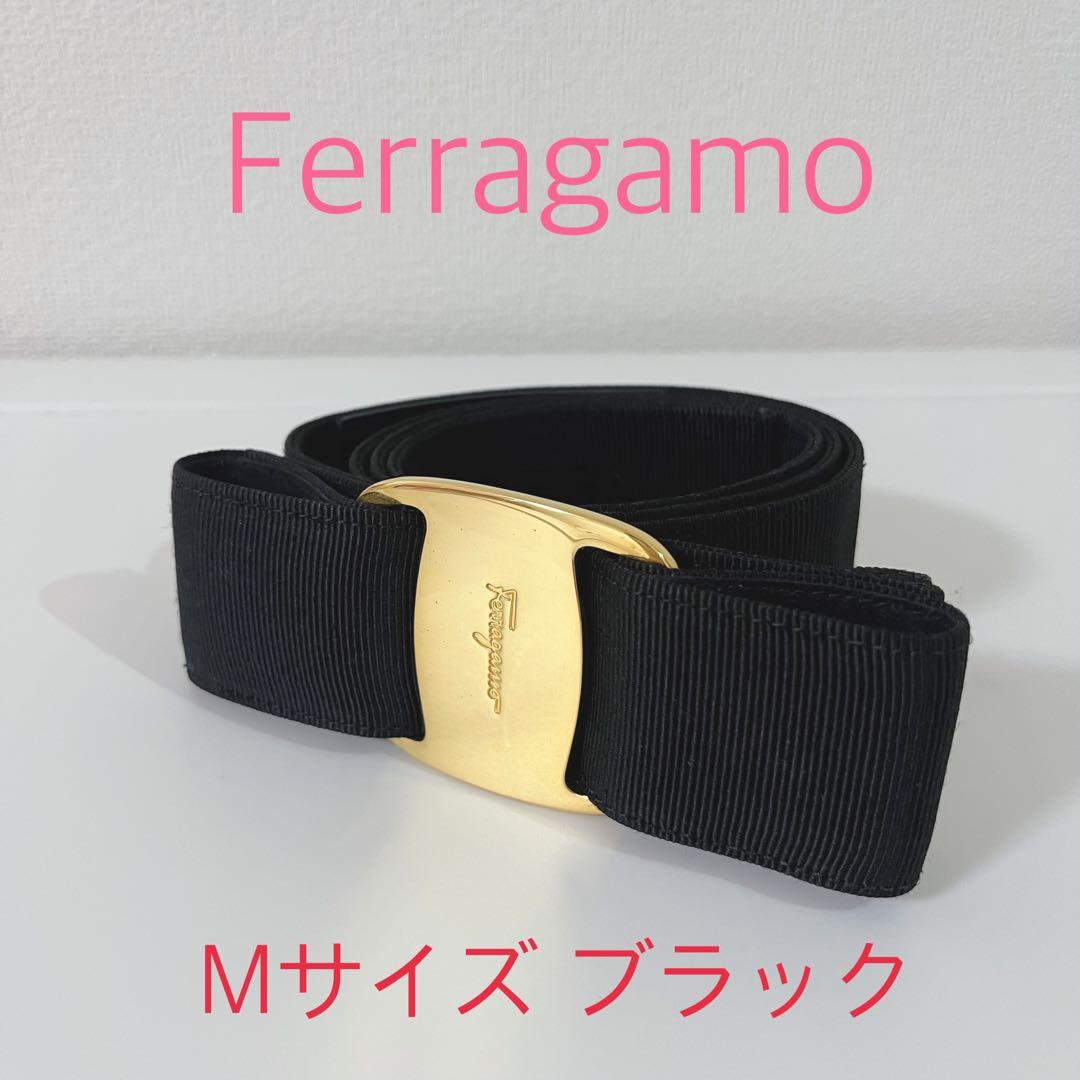 Ferragamo フェラガモ ヴァラ リボン ベルトMサイズ ブラック - メルカリ