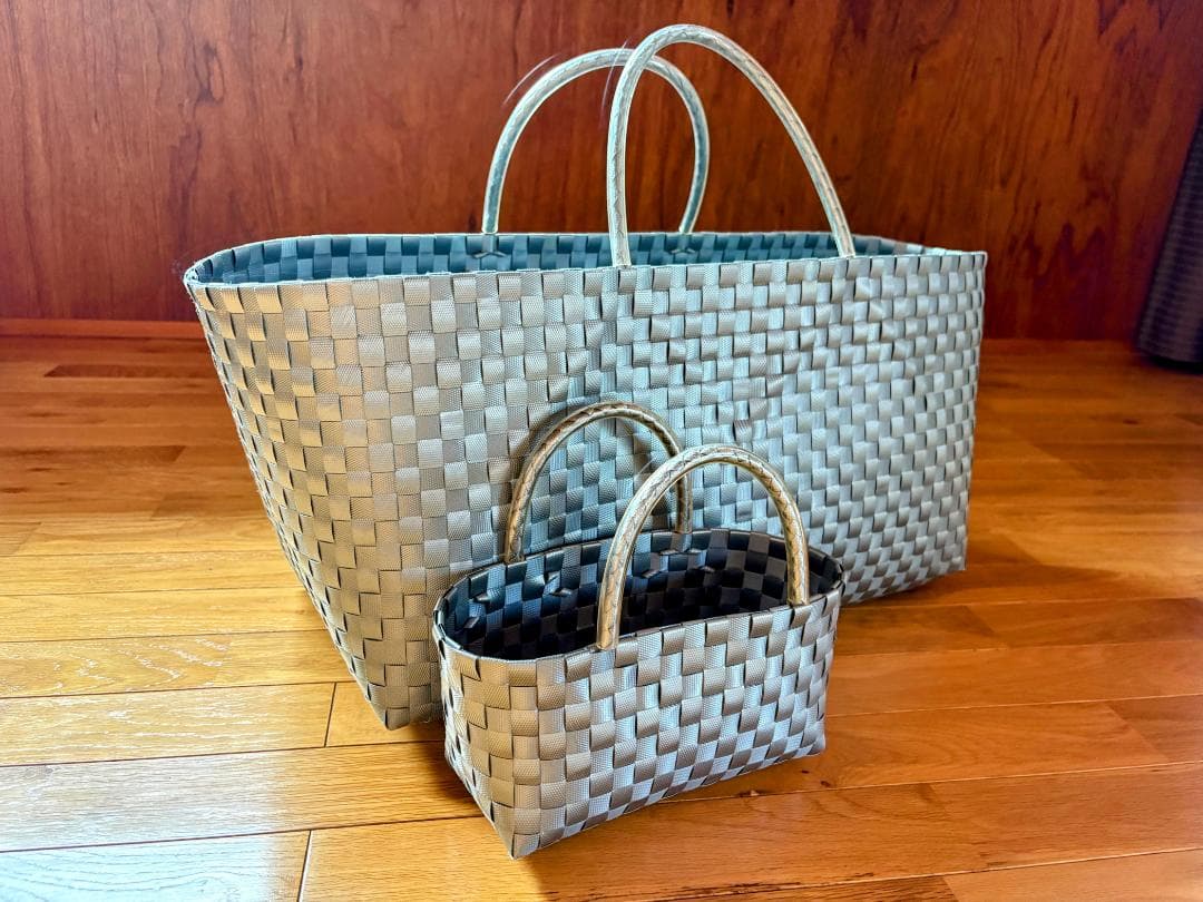 weeksdays ベトナムのかご XL・XSサイズ シルバー 2個セット - メルカリ