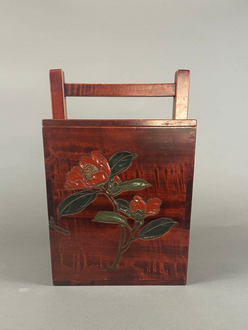 茶道具 讃岐 椿水仙圖 炭斗 在名