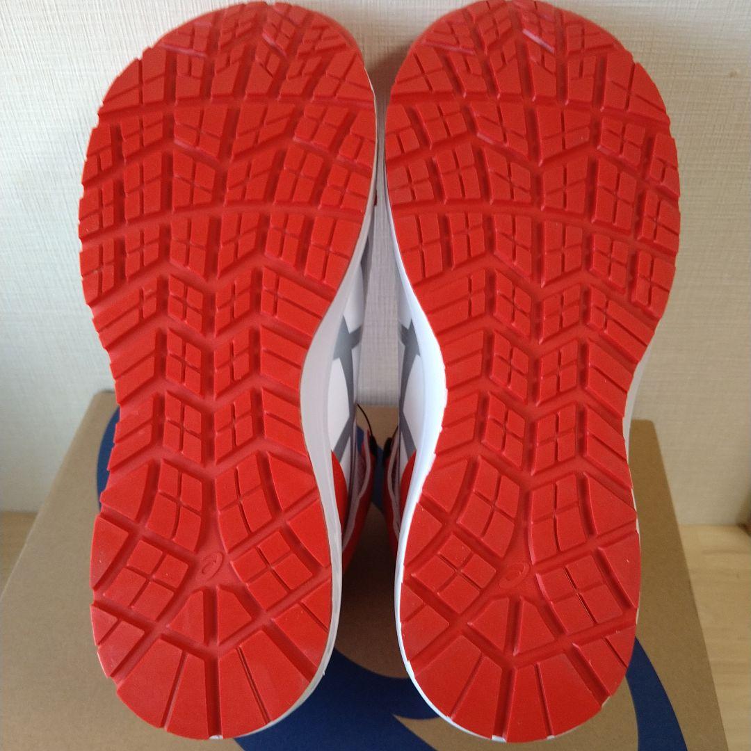 アシックス安全靴 限定色 304 BOA ファイアリーレッド×ピュアシルバー