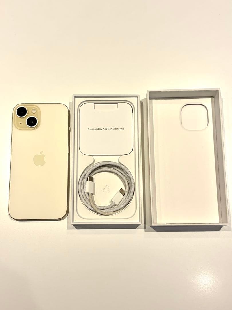 美品・訳あり】iPhone 15 128GB イエロー SIMフリー - メルカリ