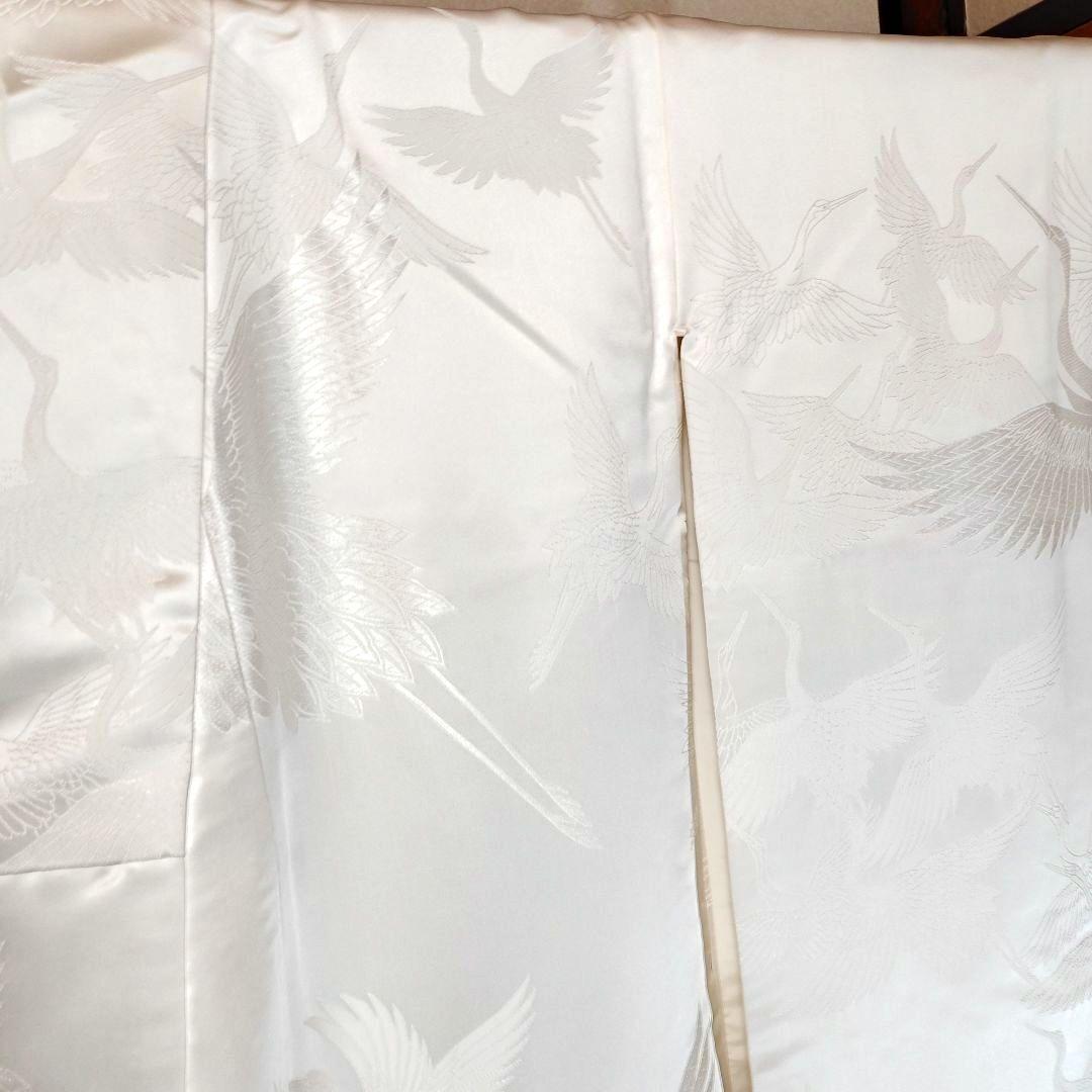 緞子生地白無垢 鶴のみ柄絹G - メルカリ