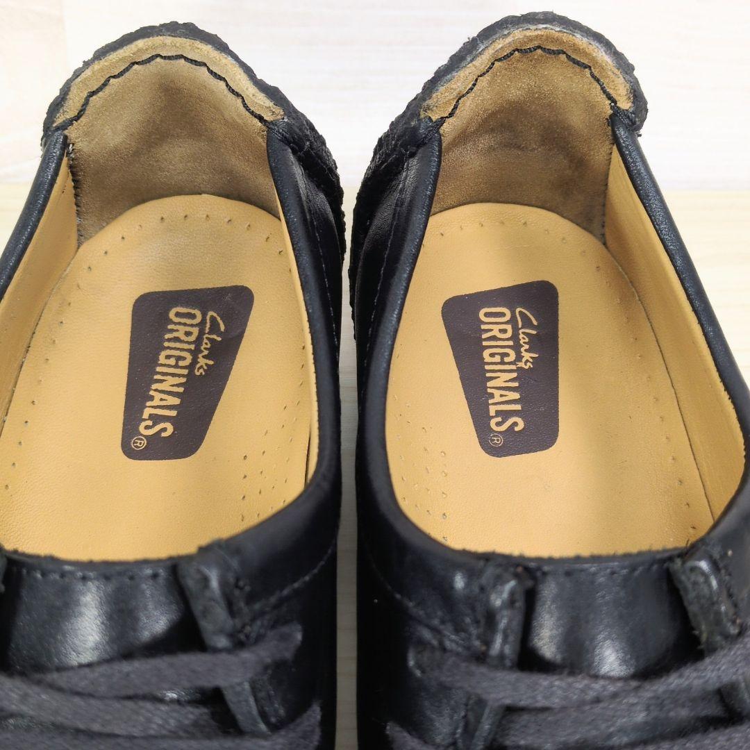 クラークス ナタリー 25.0cm ワラビー レザー ブラック S476