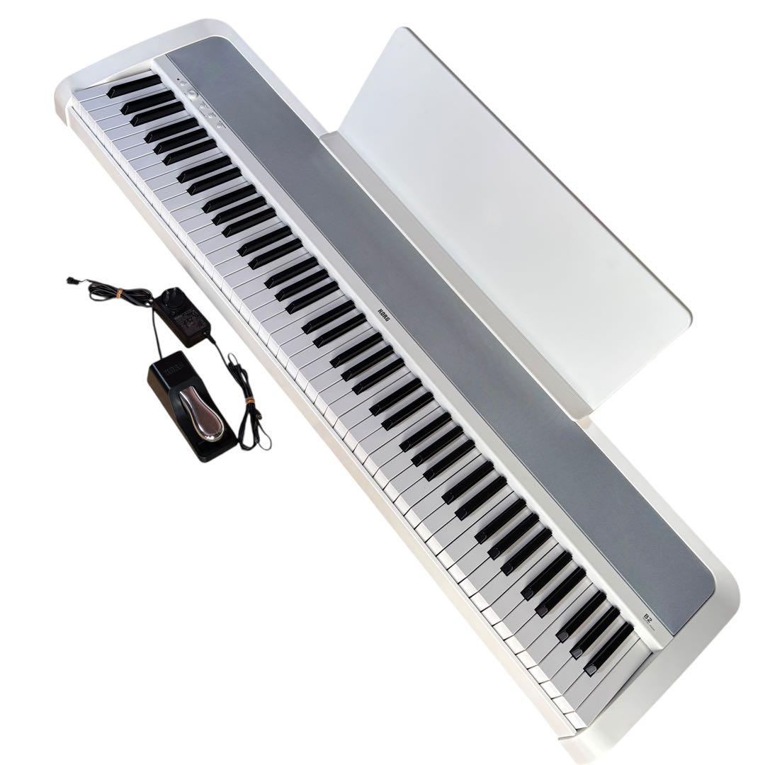 ペダル付 KORG B2 ホワイト 88鍵 NH鍵盤 12サウンド KORG B2 はじめての88鍵電子ピアノ | 西尾楽器BASE店 | 楽器通販