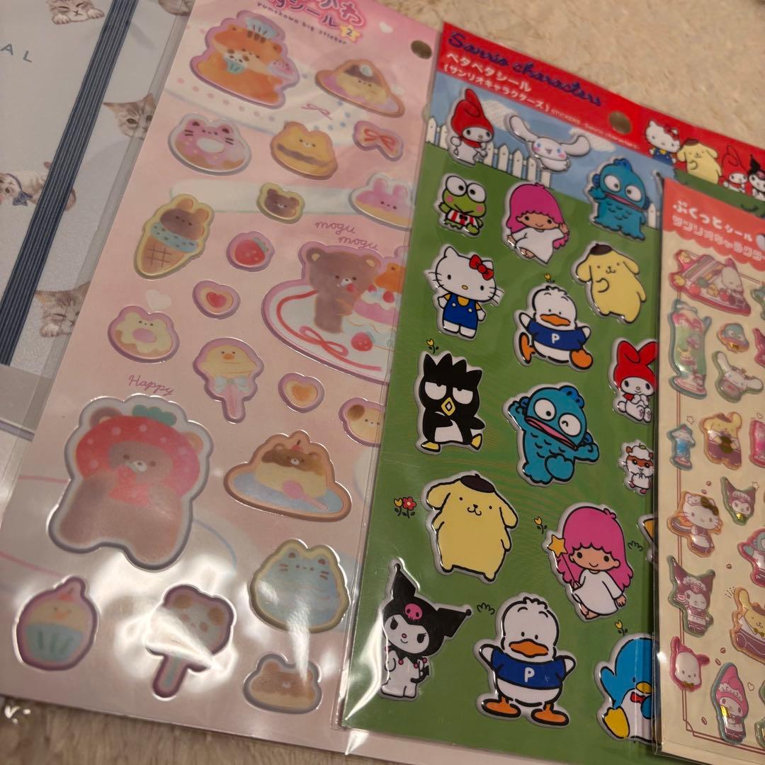ボンボンドロップシール 肉球 タイル マシュマロ シール帳 シール交換