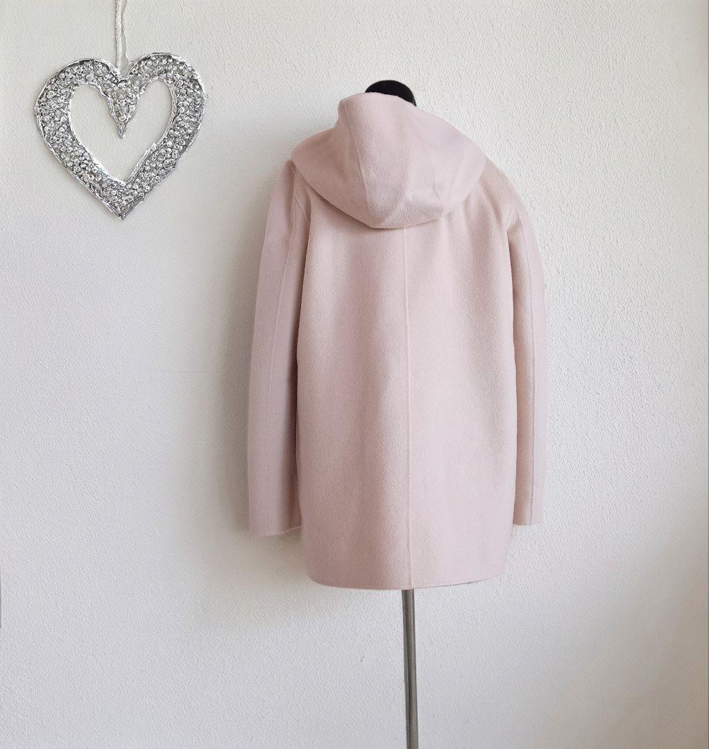 セオリー ウール＆カシミヤリバーシブル フーディーリバーコート