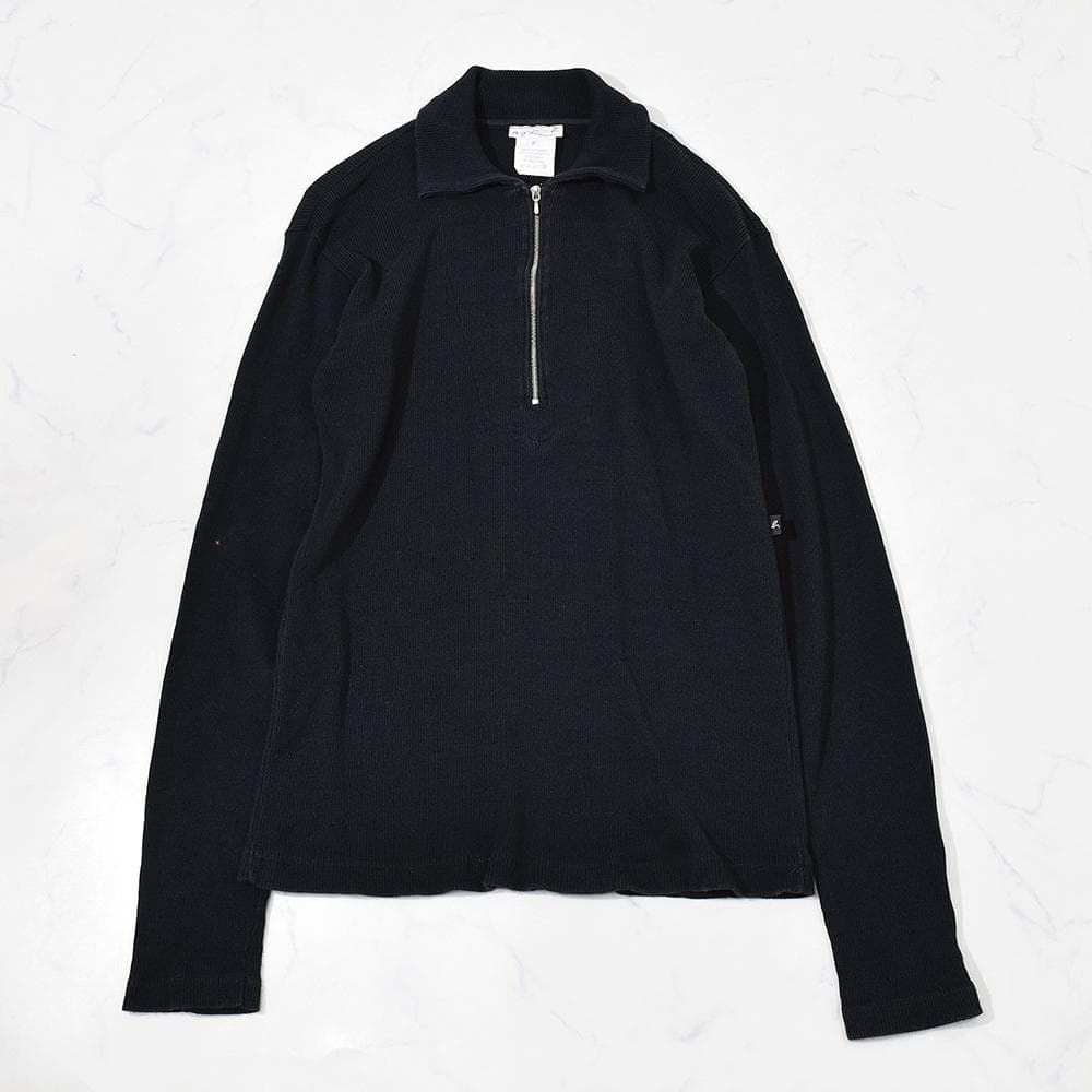 90s agnes b. homme 仏製 ハーフジップ ドライバーズ ニット - メルカリ