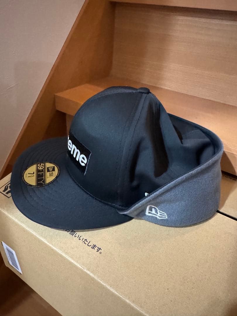 Supreme Box Logo 75/8 60.6cm 黒 ニューエラ