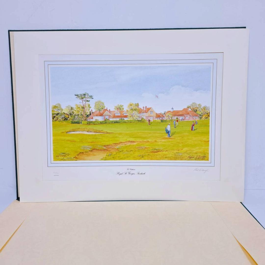 全英オープン他有名ゴルフコース リトグラフ全7枚セット Bill Waugh