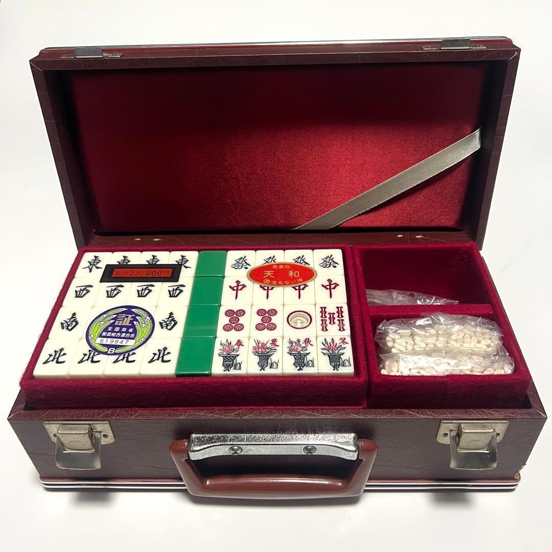 未使用 高級麻雀牌 天和 キングバード 背緑 Japanese Mahjong - メルカリ