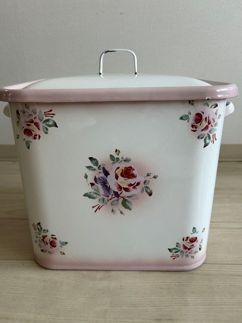 imane イマン プリンセスローズ ボックス缶（大）ホーロー イマン プリンセスローズ ライス缶 | Frenchchic