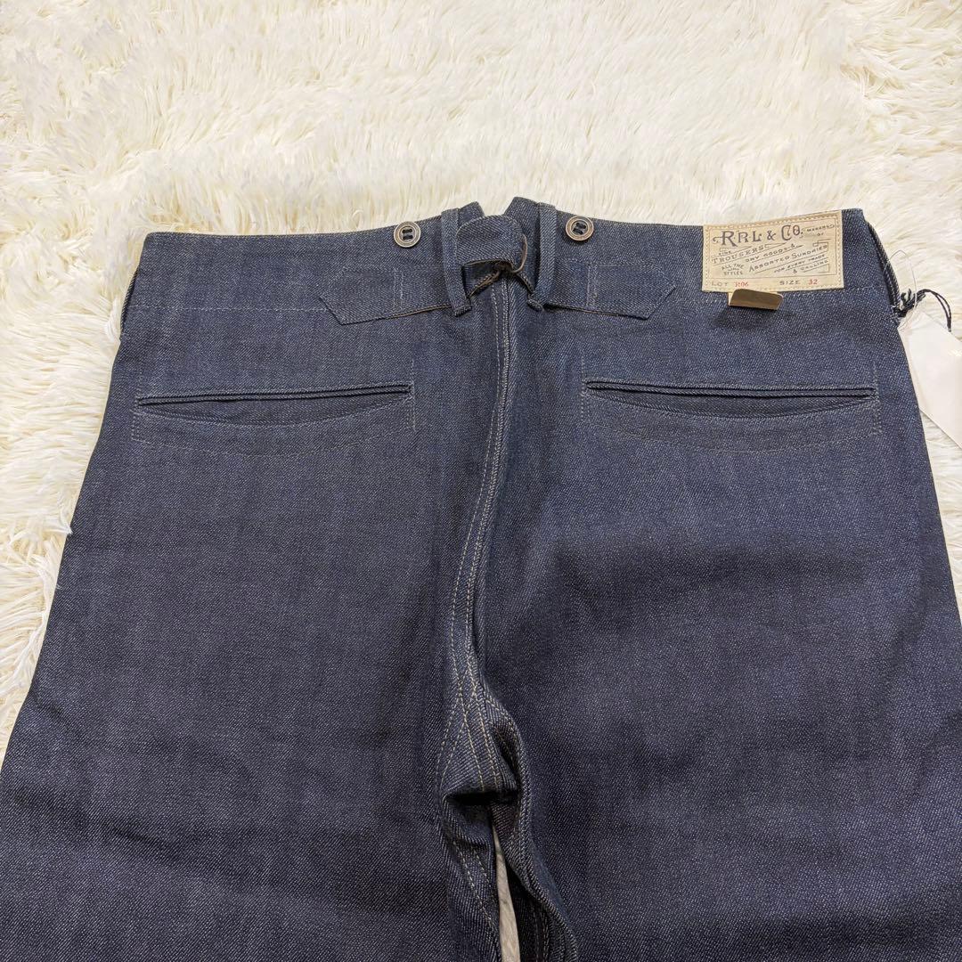 新品タグ付き】RRL セルビッチデニム シンチバック サスペンダーボタン