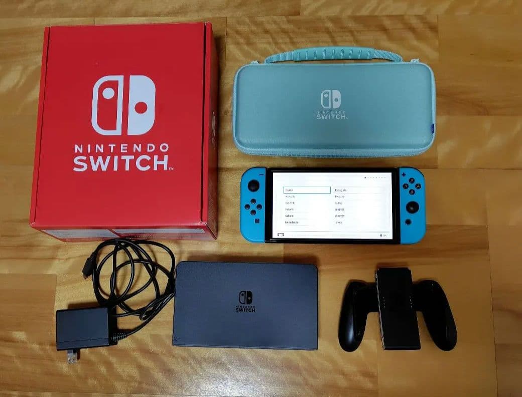 Switch　有機el　本体　付属品あり　ネオンブルー Nintendo Switch 「訳あり品-外装箱傷あり」新品 有機ELモデル ネオン