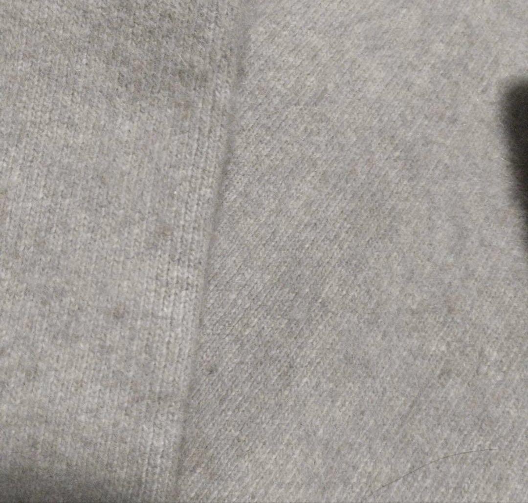 ELENDEEKラクーン混ダブルフェイスニットカーディガンバイカラーコート