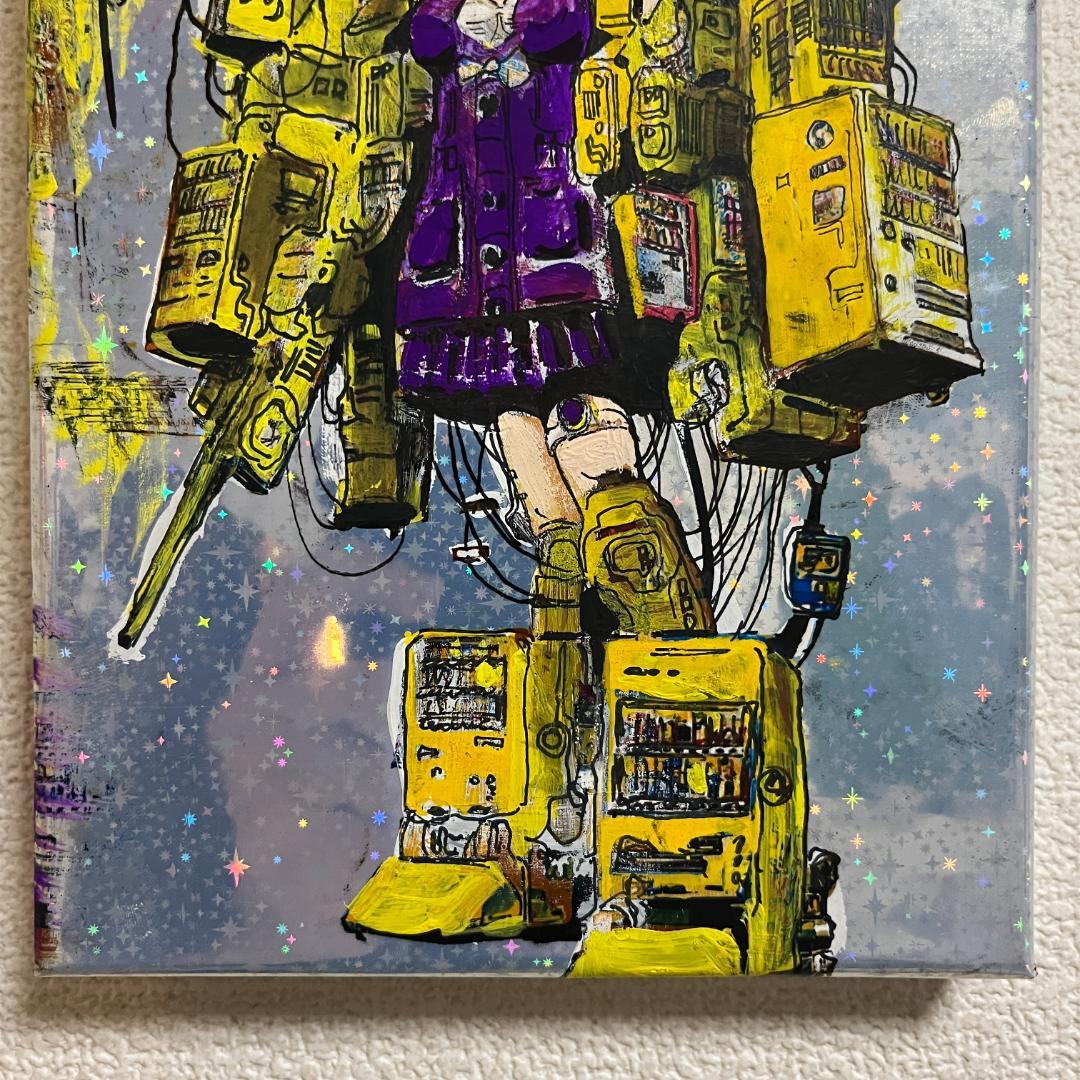 アニメスタイルのガンダム女子高生アートキャンバス