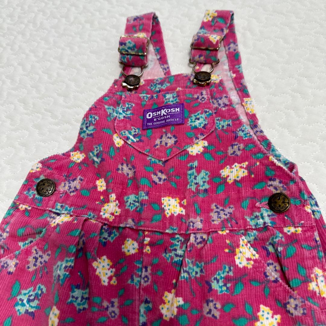 オシュコシュ 花柄オーバーオール 18m