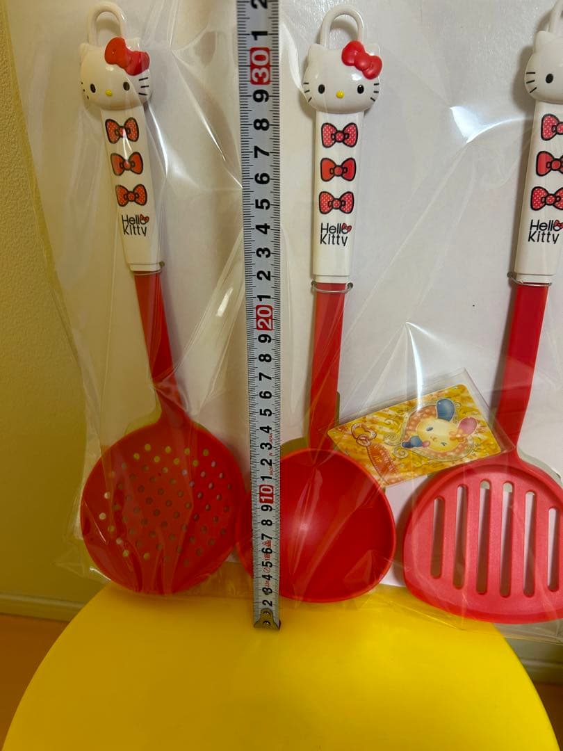 レトロ 非売品 ハローキティ リボン柄調理ツール3点セット 未使用品