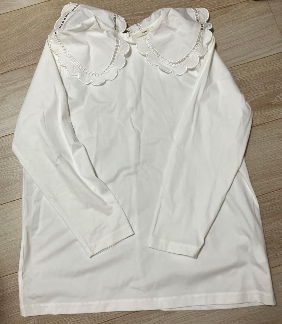 yori　ヨリ　スカラップカラーロンTee yori ヨリ スカラップカラーロンTee - メルカリ