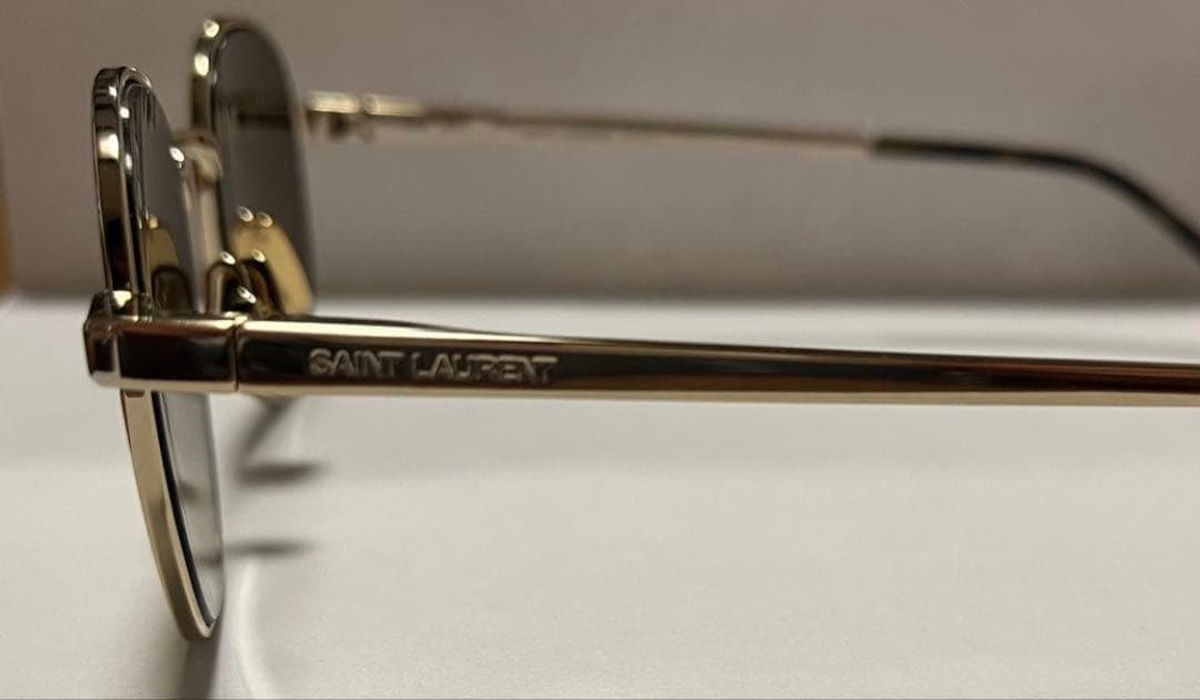 未使用 サンローラン SL555 003 サングラス ブラウン ゴールド - メルカリ