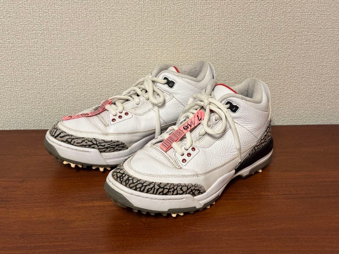 希少】ナイキ エアジョーダン3 ゴルフシューズ 25.5cm クリーニング済