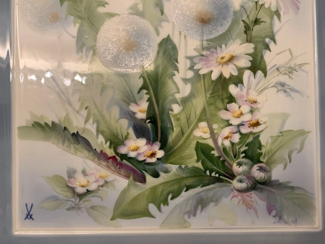 マイセン Meissen陶板（プラーク） タンポポ 美品 - メルカリ