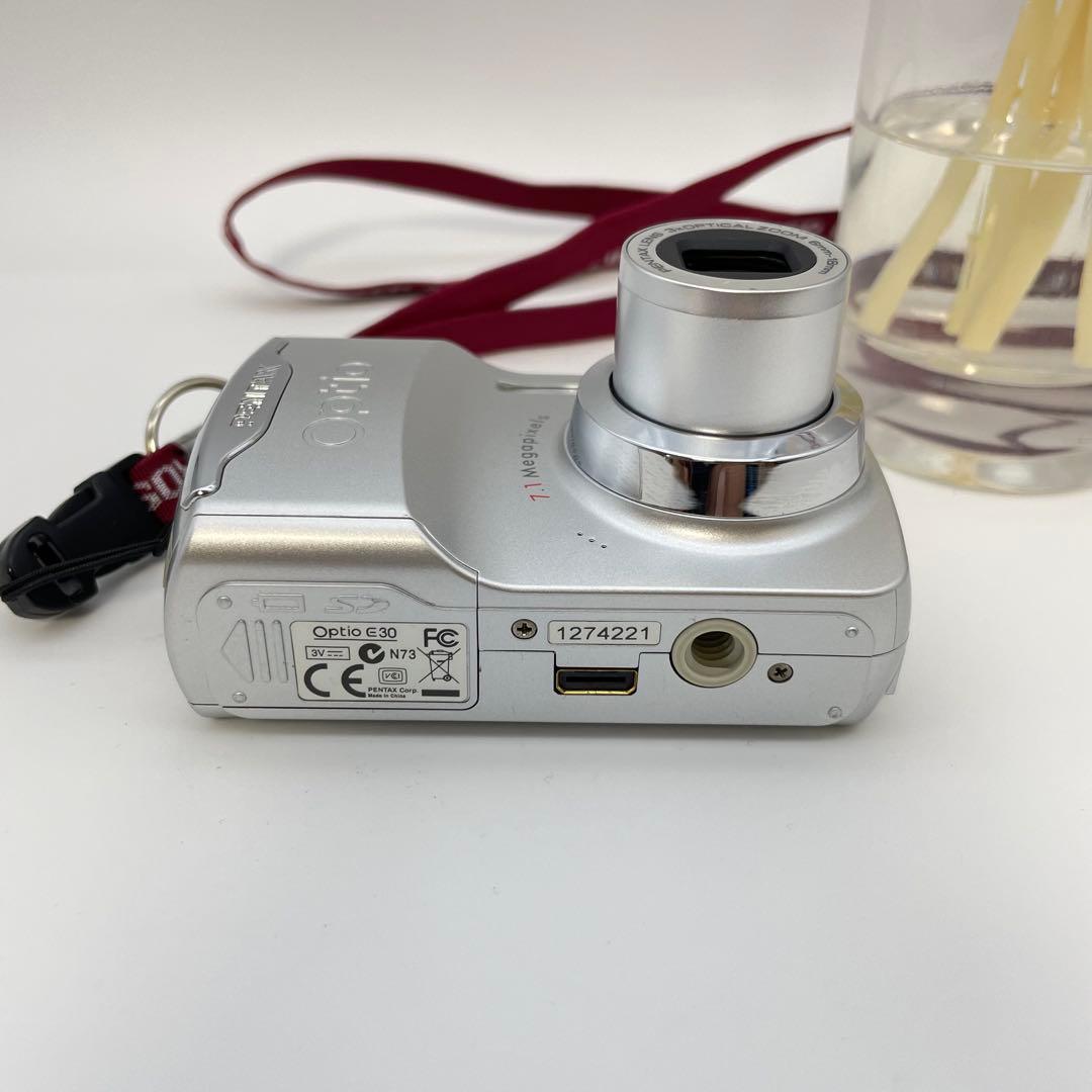 スマホ転送OK✨PENTAX Optio E30✨動作確認済 単三電池 可愛い