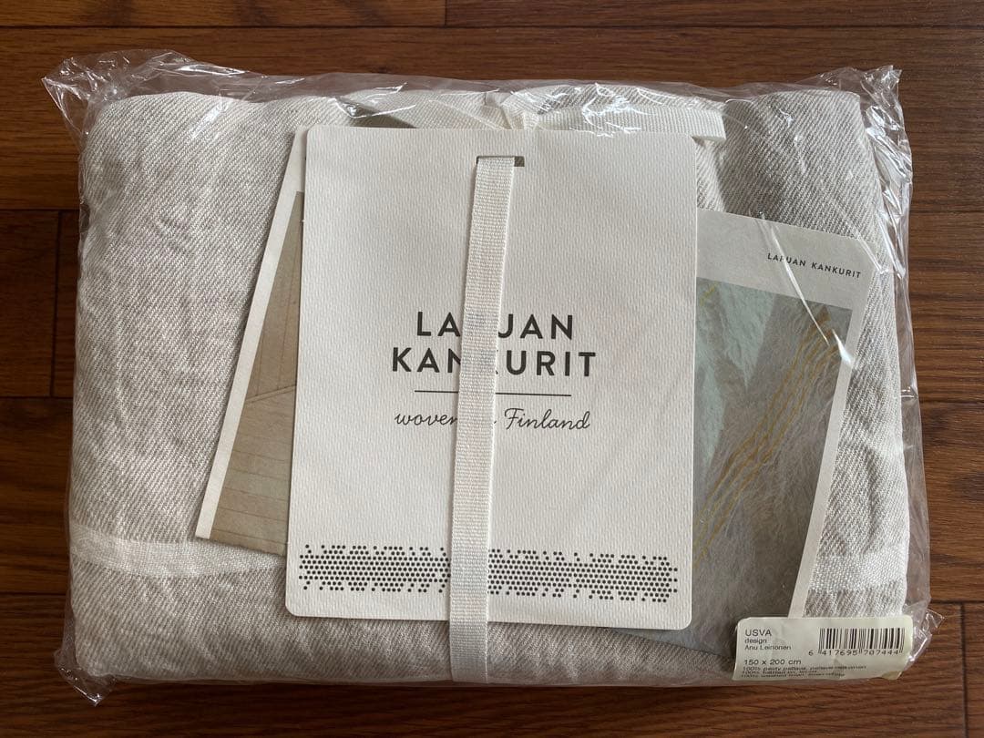 ラプアンカンクリUSVAリネンブランケット150×200cm ホワイト ラプアンカンクリ リネンブランケット 150×200 USVA リネンホワイト