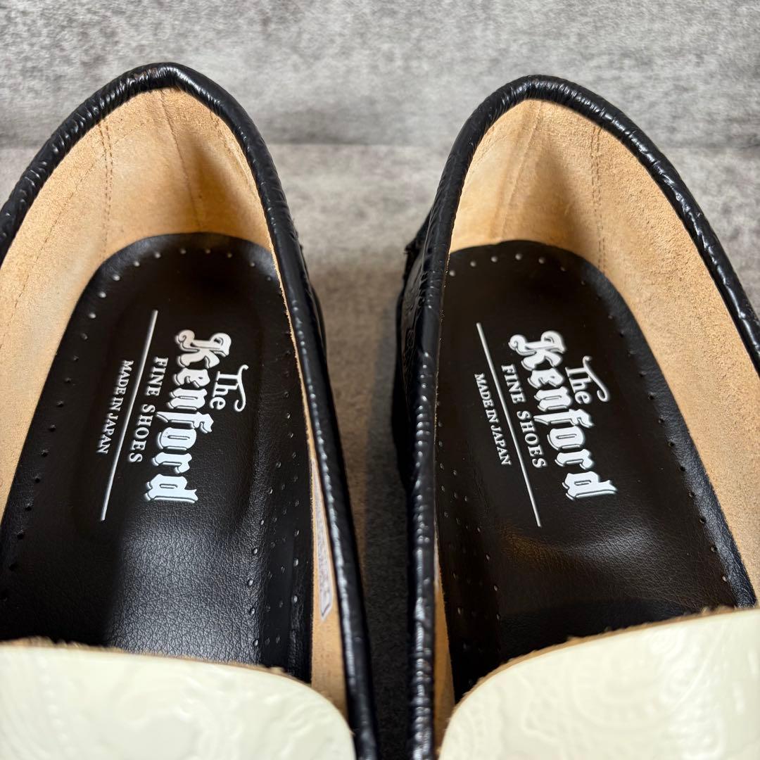 そ*ん様 極美品✨　ケンフォード　ローファー　ペイズリー　24.5cm 黒