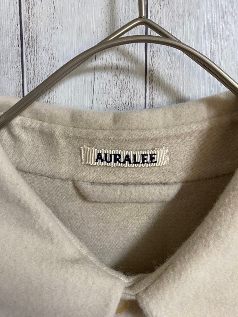 AURALEE ウールメルトンブルゾン オフホワイト ベージュsize 1