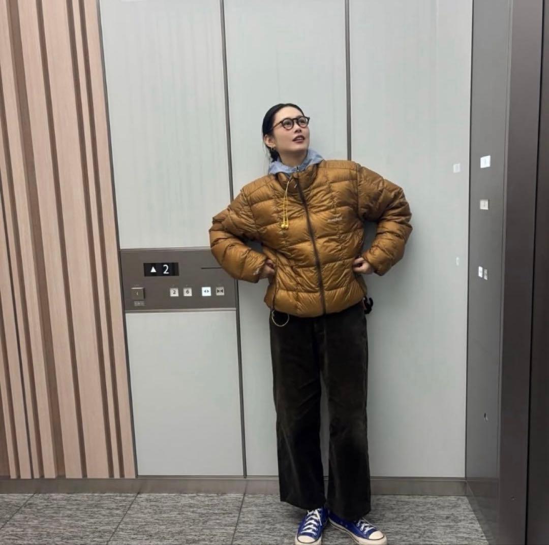 田中シェンさん着 モンベル mont-bell スペリオダウン ジャケット 茶L