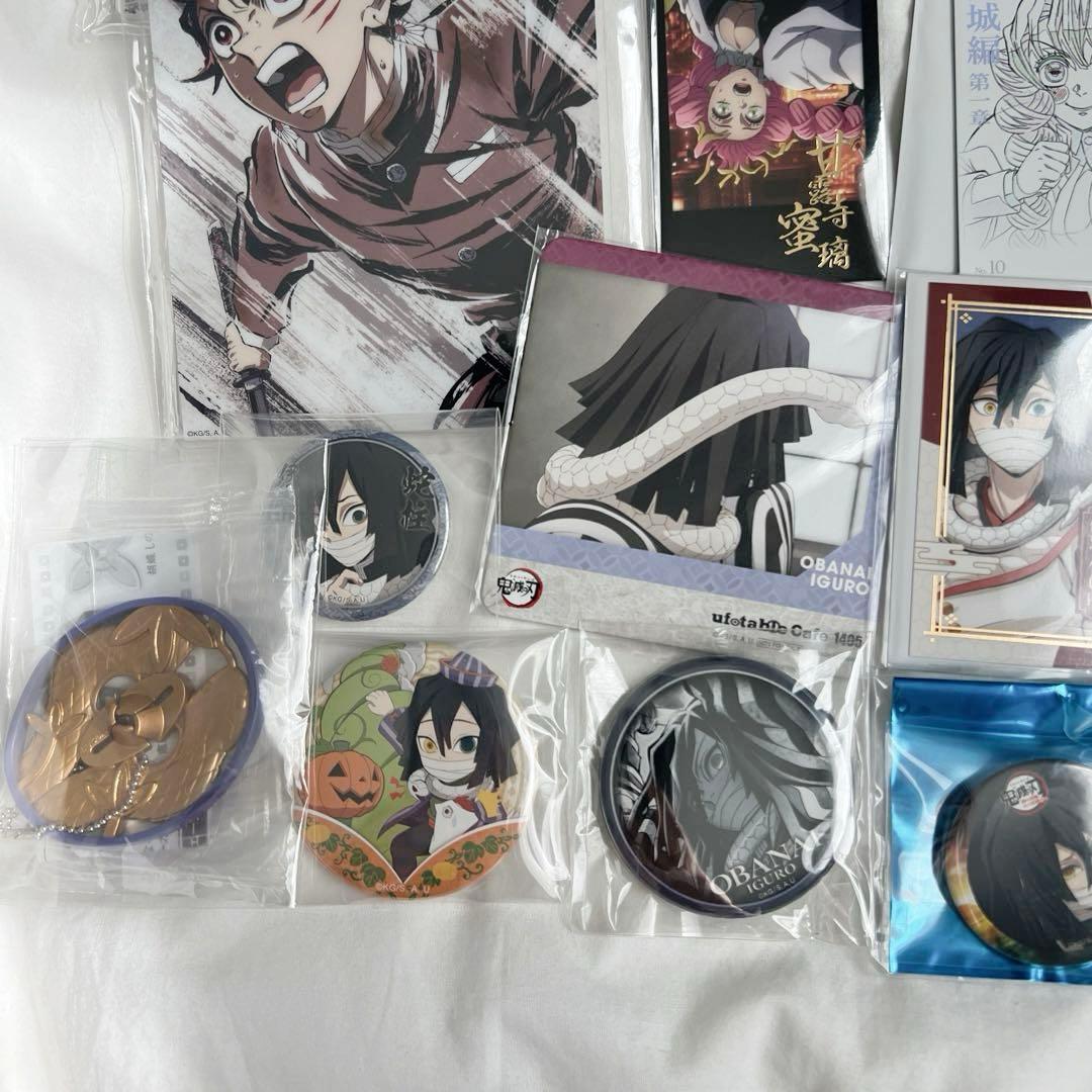 鬼滅の刃 伊黒小芭内 甘露寺蜜璃 缶バッジ カード アクリルスタンド
