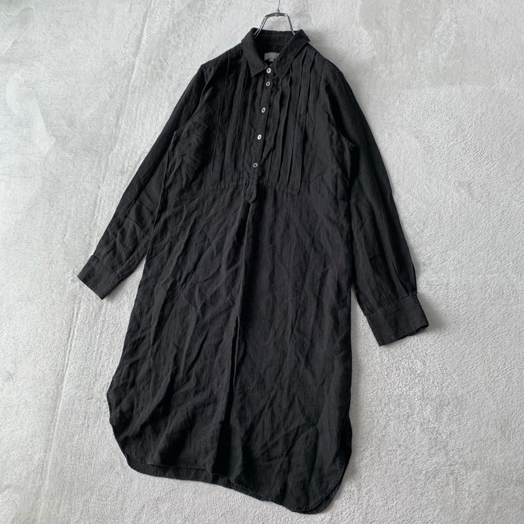 人気 マーガレット ハウエル 麻 リネン 長袖 タック プルオーバー