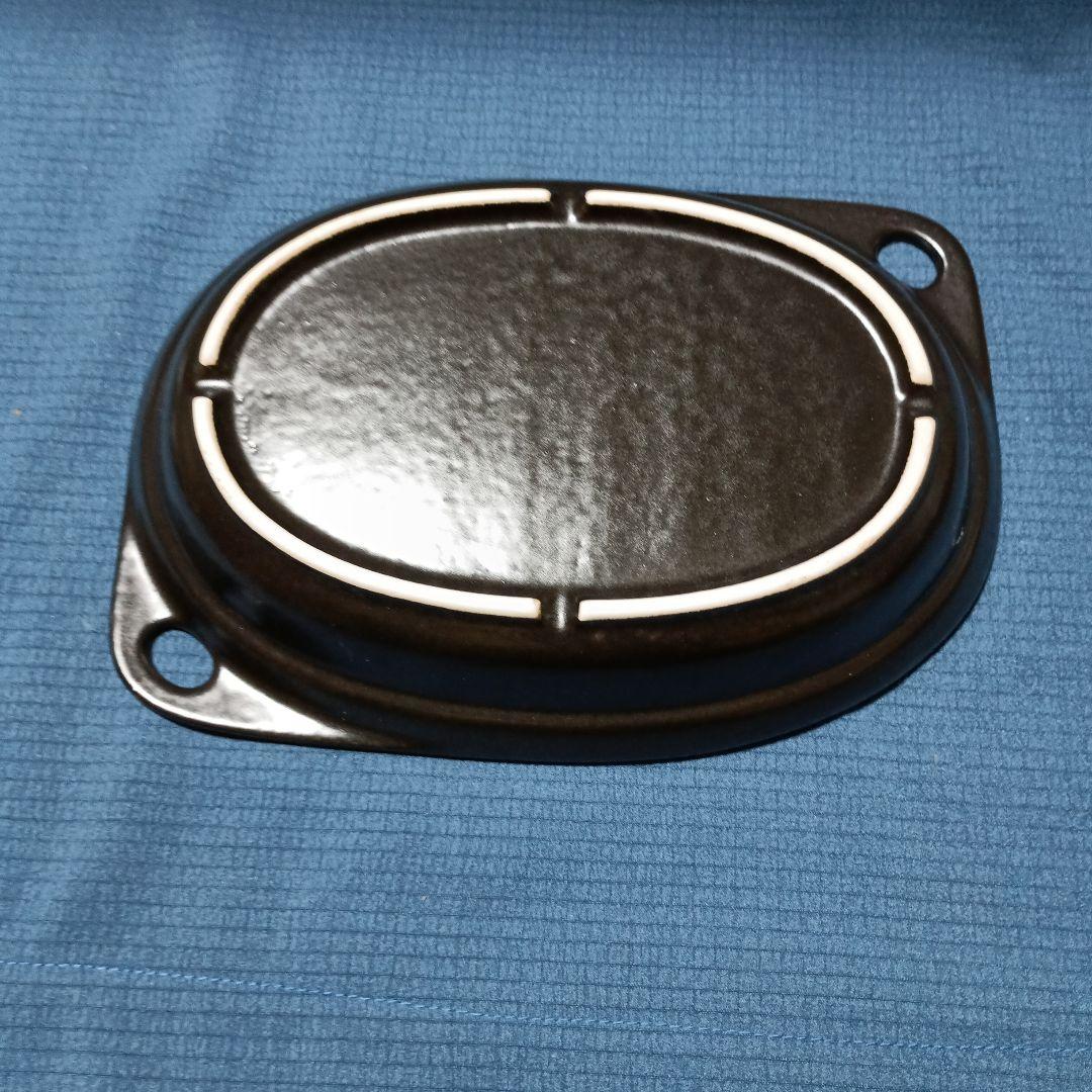 黒い楕円形電子レンジ専用グリルパン 蓋付き - メルカリ
