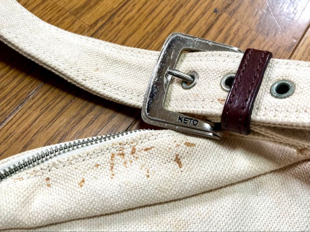 ▽KETO ケト ストマックショルダーバッグ WBA キャンバス レザー