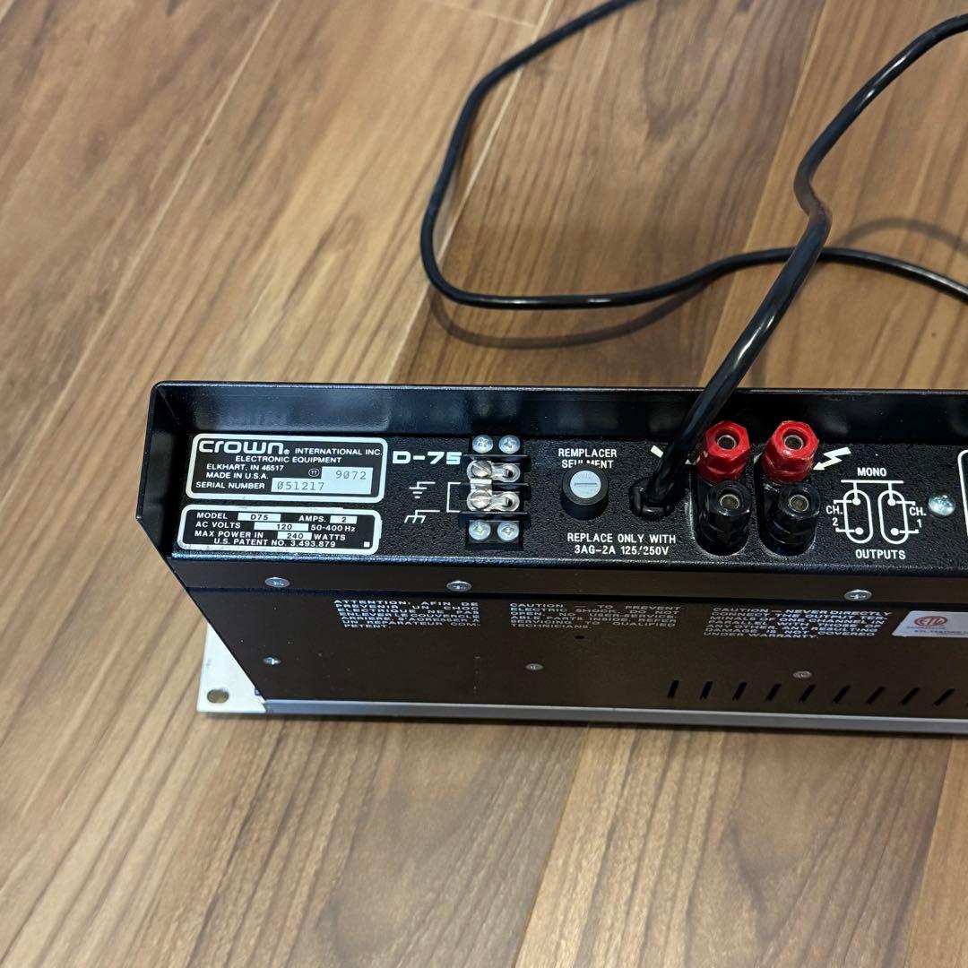 AMCRON CROWN D-75 パワーアンプ - メルカリ