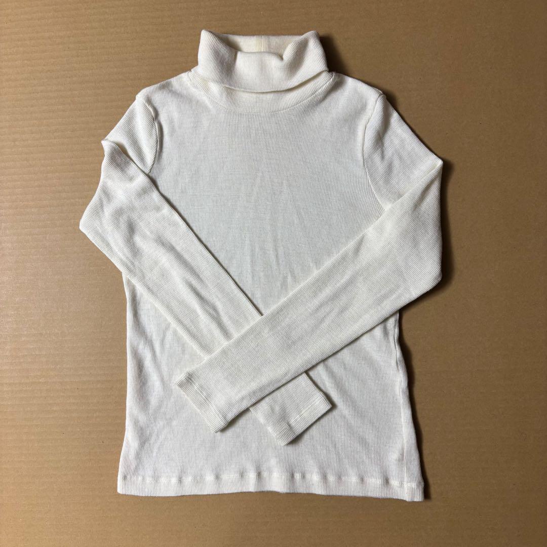 専用出品SCAPA 九分袖グレーウールコートと白タートルニット