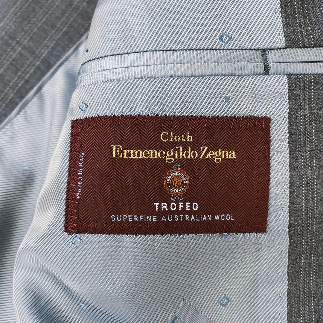 美品エルメネジルドゼニア トロフェオ スーツ シングル サイドベンツ