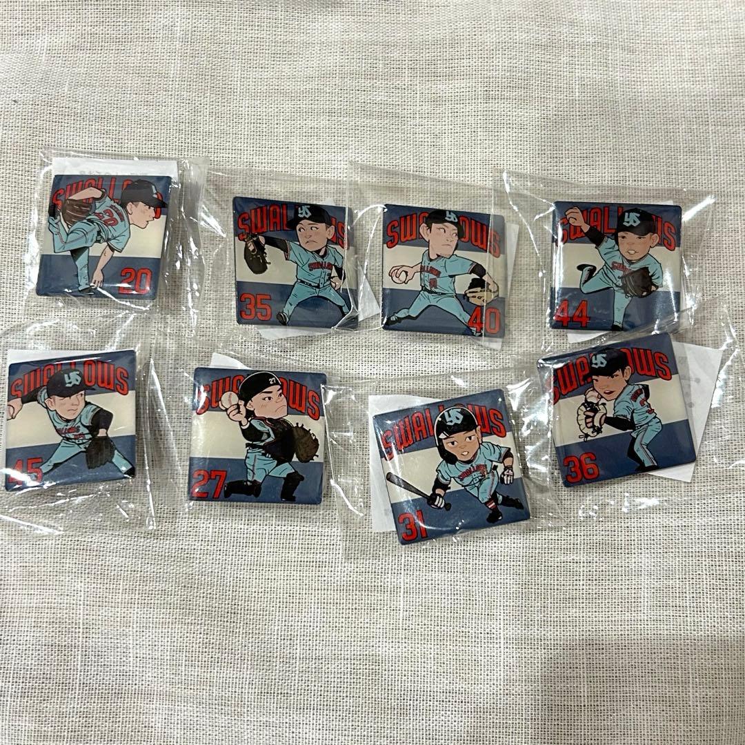 ヤクルトスワローズ クルーピンバッジ 8種 【新品、まとめ売り