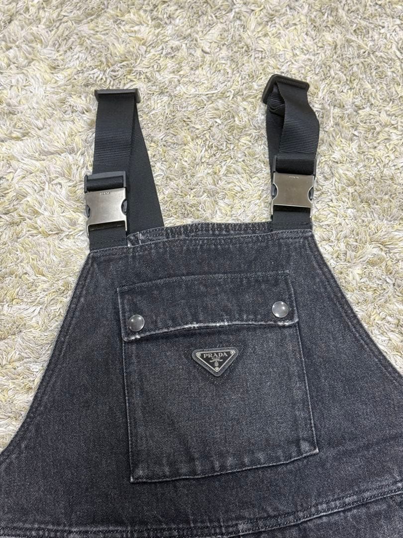 PRADA プラダ デニム オーバーオール サロペット ヴィンテージ加工 32