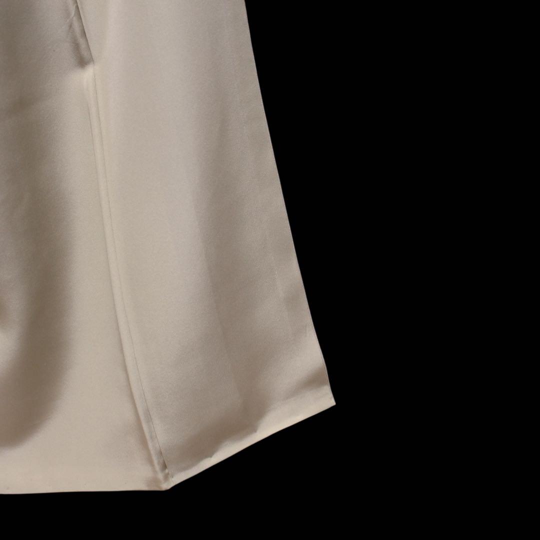 美品　読み本に十二単模様訪問着/裄69 スーパートールサイズ　ベージュ　d5