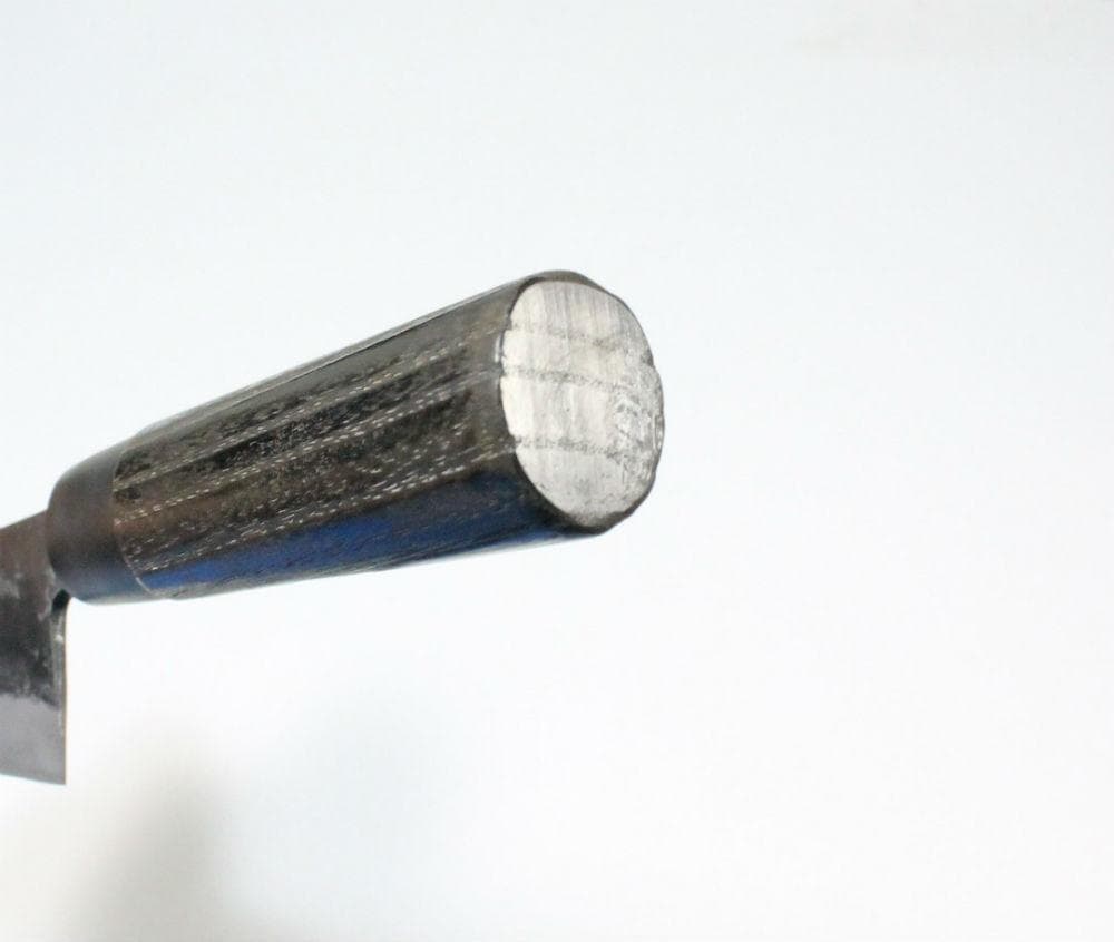 青紙2号 黒打 文化包丁 165㎜ G1401 焼栗柄 手作り 鍛造 月光作