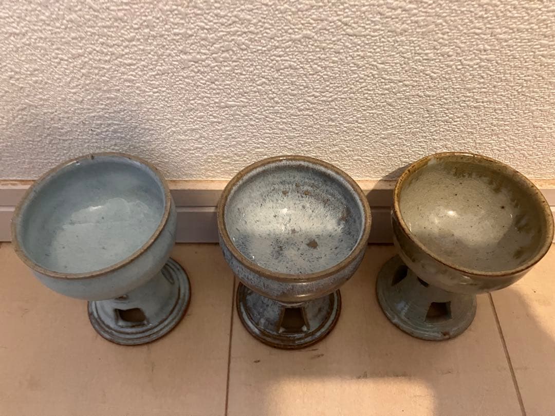 沖塩明樹 さんの古作の馬上杯 3個セット 武内晴二郎