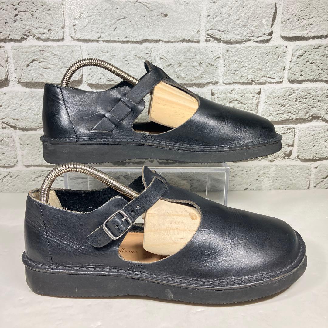 【美品】オーガニックハンドルーム 25.0cm レザー Tストラップシューズ