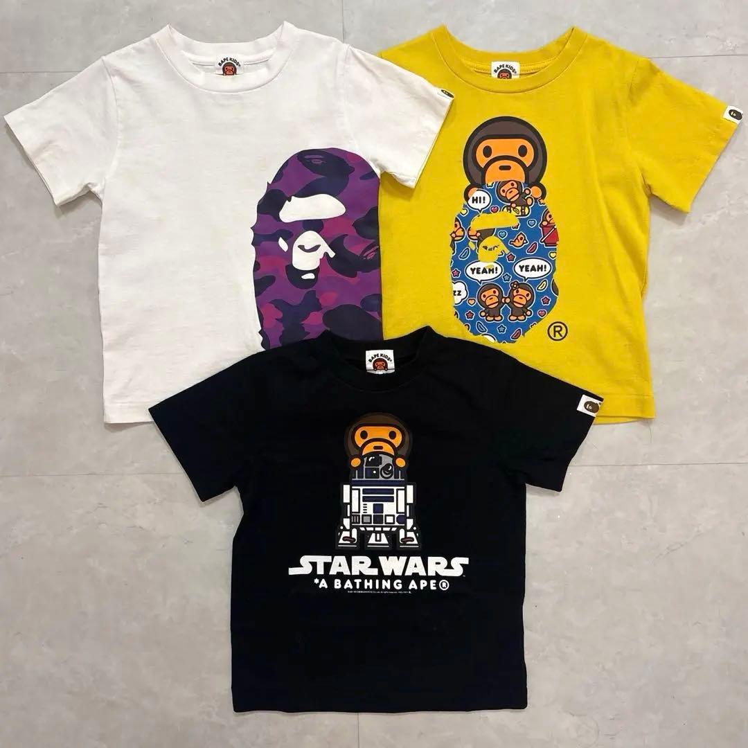 BAPE KIDS スターウォーズ コラボ Tシャツ 3枚セット BAPE KIDS スターウォーズ コラボ Tシャツ 3枚セット
