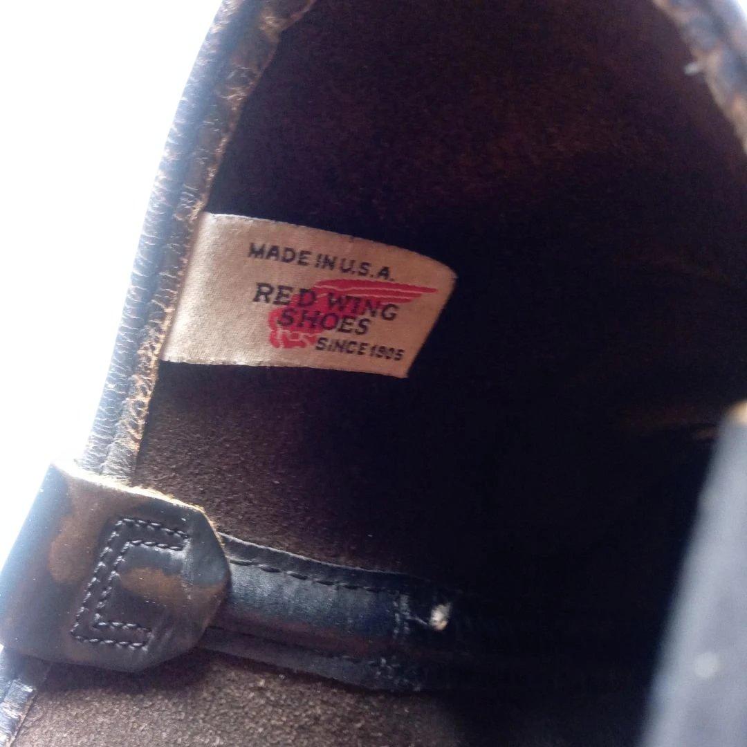 Red Wingペコスブーツ8169 ペコス黒6ハーフ茶芯98年製ソールカスタム