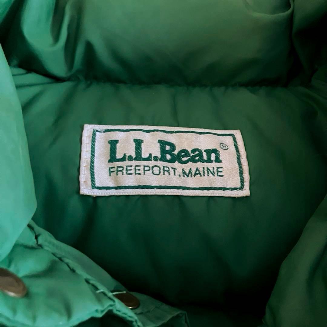 【80s】L.L.Bean Down Vest グリーン L相当 美品 即完売