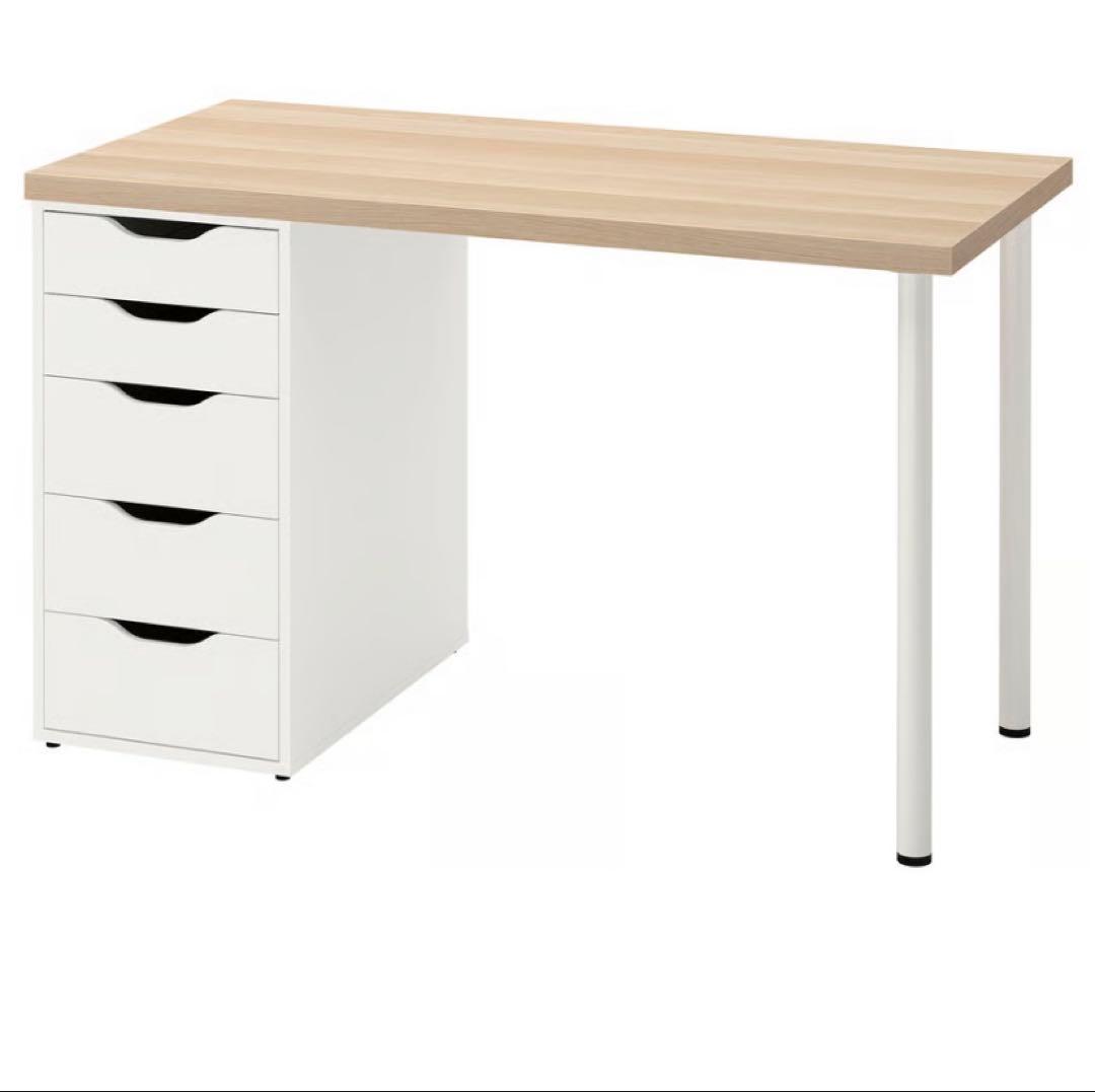 （値下げしました）IKEA LAGKAPTEN ラグカプテン / ALEX LAGKAPTEN ラグカプテン / ALEX アレクス デスク, ホワイト/ブラック